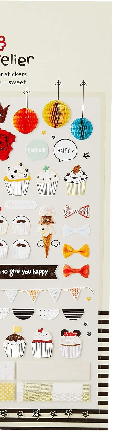Rayher 59503000 Sticker Sweet 15 x 9.2 cm Nylon SB-Btl 1 Sheet