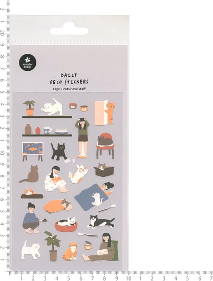 Suatelier Cats Have Staff Sticker