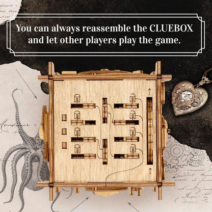 iDventure Cluebox - Captain's Nemo Nautilus - Escape Room Spiel - kniffeliges 3D Puzzlebox Holzpuzzel Rätsel - einzigartige Knobelspiele - Escape Box Spiele Für Erwachsene und Rätselbox für Kinder