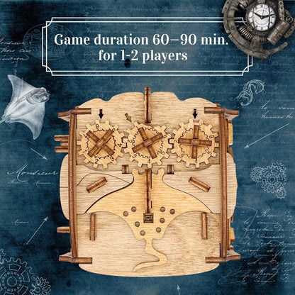 iDventure Cluebox - Captain's Nemo Nautilus - Escape Room Spiel - kniffeliges 3D Puzzlebox Holzpuzzel Rätsel - einzigartige Knobelspiele - Escape Box Spiele Für Erwachsene und Rätselbox für Kinder
