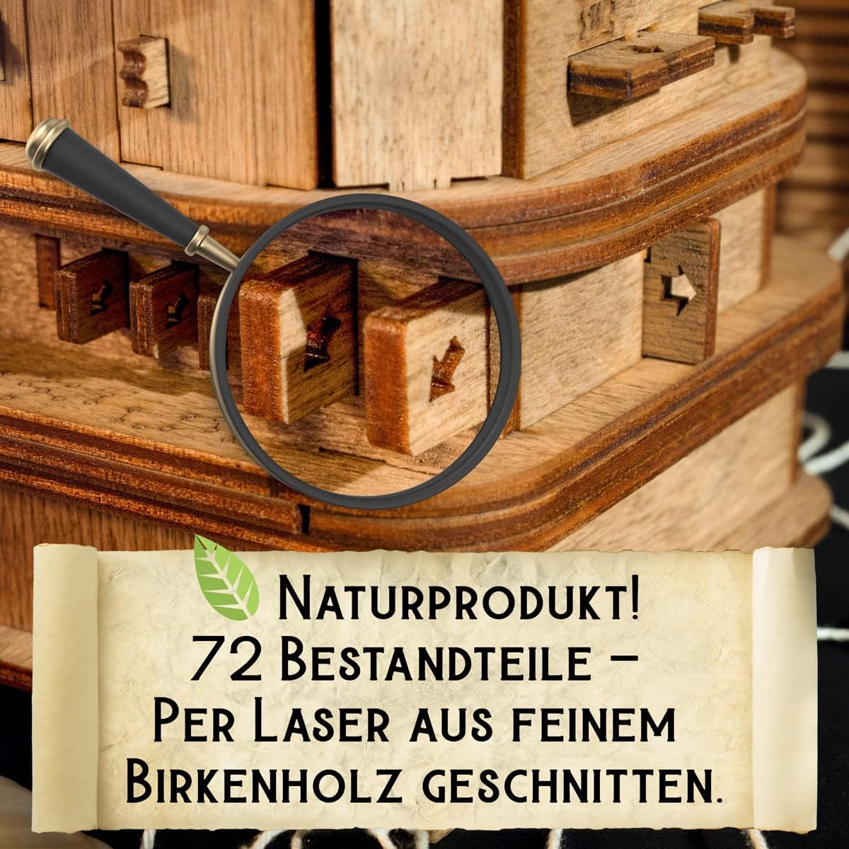 iDventure Cluebox - Davy Jones Locker - Escape Room Spiel - 3D Holzpuzzle - Geldgeschenk Puzzlebox - IQ Puzzle - Rätselbox und Geburtstagsgeschenk für Erwachsene - Gadget für männer - Reisespiel