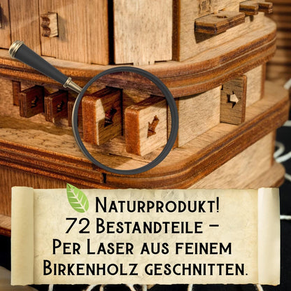 iDventure Cluebox - Davy Jones Locker - Escape Room Spiel - 3D Holzpuzzle - Geldgeschenk Puzzlebox - IQ Puzzle - Rätselbox und Geburtstagsgeschenk für Erwachsene - Gadget für männer - Reisespiel