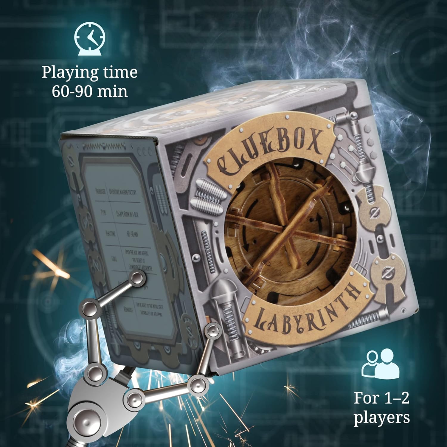 iDventure Cluebox - Cambridge Labyrinth - Escape Room Spiel - 3D Holzpuzzle - Geldgeschenk Puzzlebox - IQ Puzzle - Rätselbox und Geburtstagsgeschenk für Erwachsene - Gadget für männer - Reisespiel