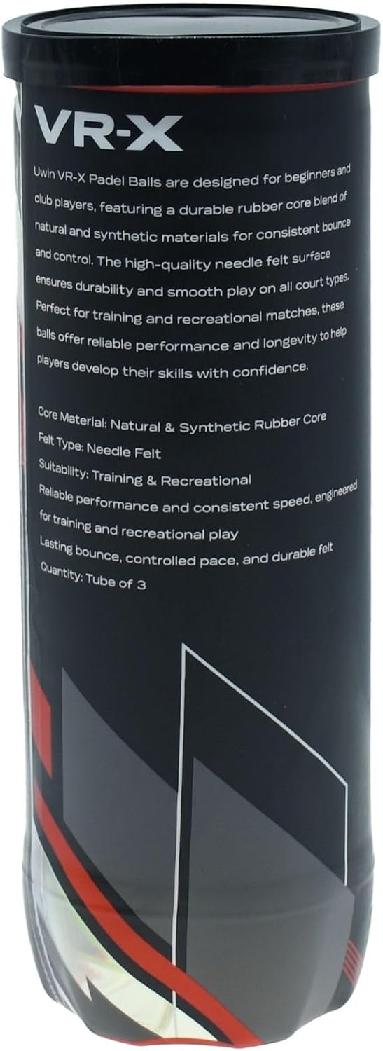 Uwin VR-X Padel Balls (Tube of 3)