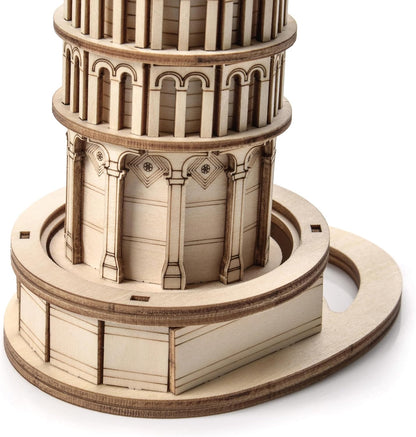 Little Story Holz Puzzle pädagogisch Modell 3D Set Do Self Für Kinder Erwachsene Geschenk… (Der Schiefe Turm von Pisa