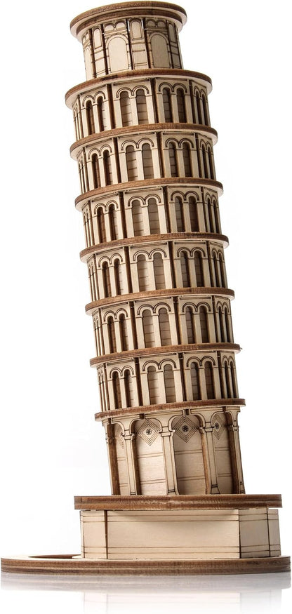 Little Story Holz Puzzle pädagogisch Modell 3D Set Do Self Für Kinder Erwachsene Geschenk… (Der Schiefe Turm von Pisa