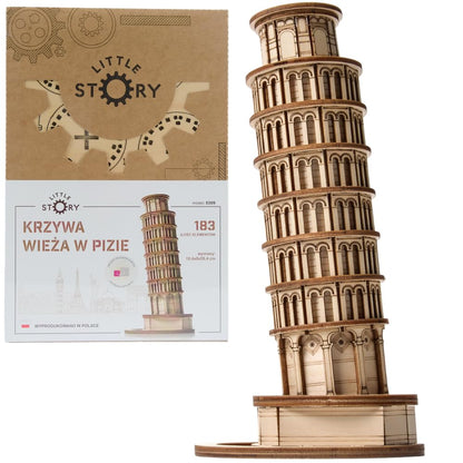 Little Story Holz Puzzle pädagogisch Modell 3D Set Do Self Für Kinder Erwachsene Geschenk… (Der Schiefe Turm von Pisa