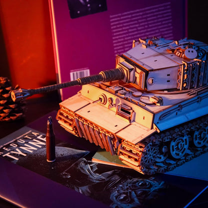 little story World of Tanks Panzer 3D Holzmodell – Panzerkampfwagen Offizielles Lizenzmodell zum Zusammenbauen - DYI Kriegsmaschine Lernspielzeug Bausatz für Kinder Holz Kampfpanzer 3D-Puzzle