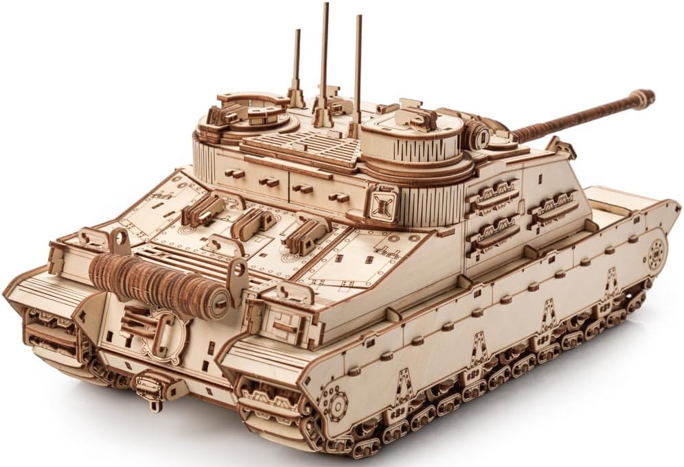 little story World of Tanks Panzer 3D Holzmodell – Panzerkampfwagen Offizielles Lizenzmodell zum Zusammenbauen - DYI Kriegsmaschine Lernspielzeug Bausatz für Kinder Holz Kampfpanzer 3D-Puzzle