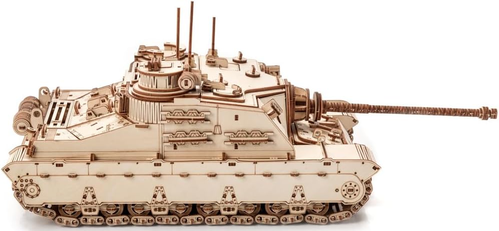 little story World of Tanks Panzer 3D Holzmodell – Panzerkampfwagen Offizielles Lizenzmodell zum Zusammenbauen - DYI Kriegsmaschine Lernspielzeug Bausatz für Kinder Holz Kampfpanzer 3D-Puzzle