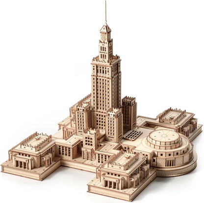 Little Story 3D houten puzzel Kulturpalast architectuurmodel om zelf te bouwen - creatief knutselset voor kinderen vanaf 14 jaar - houten bouwset als cadeau voor jongeren en volwassenen