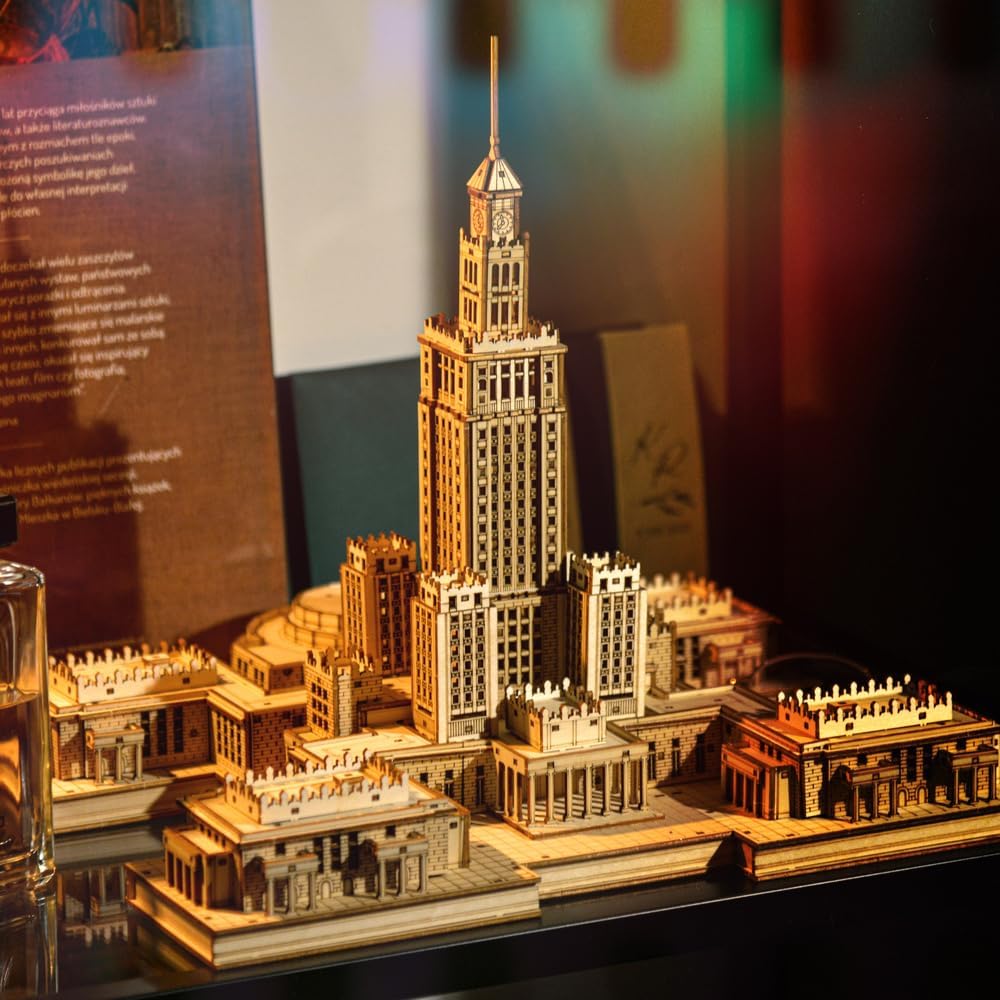Little Story 3D houten puzzel Kulturpalast architectuurmodel om zelf te bouwen - creatief knutselset voor kinderen vanaf 14 jaar - houten bouwset als cadeau voor jongeren en volwassenen