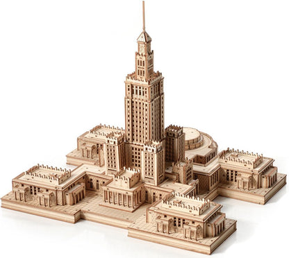 Little Story 3D houten puzzel Kulturpalast architectuurmodel om zelf te bouwen - creatief knutselset voor kinderen vanaf 14 jaar - houten bouwset als cadeau voor jongeren en volwassenen