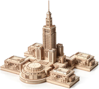 Little Story 3D houten puzzel Kulturpalast architectuurmodel om zelf te bouwen - creatief knutselset voor kinderen vanaf 14 jaar - houten bouwset als cadeau voor jongeren en volwassenen