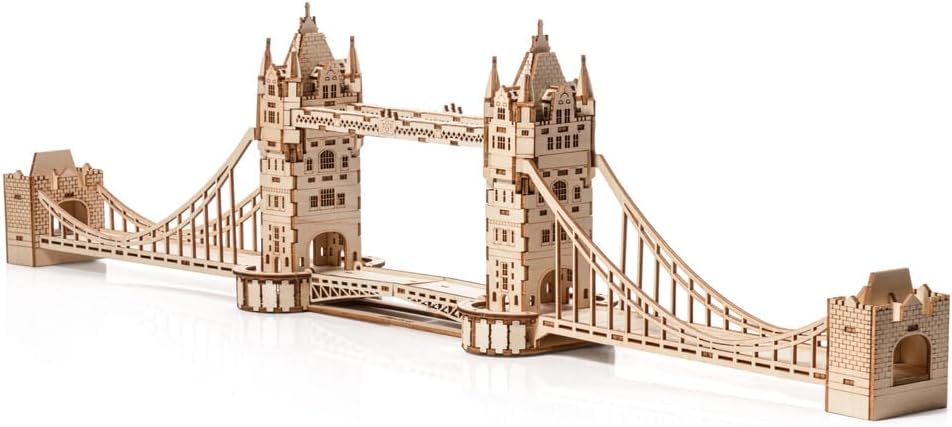 Little Story 3D houten puzzel Tower Bridge architectuurmodel om zelf te bouwen - creatief knutselset voor kinderen vanaf 14 jaar - houten bouwset als cadeau voor jongeren en volwassenen
