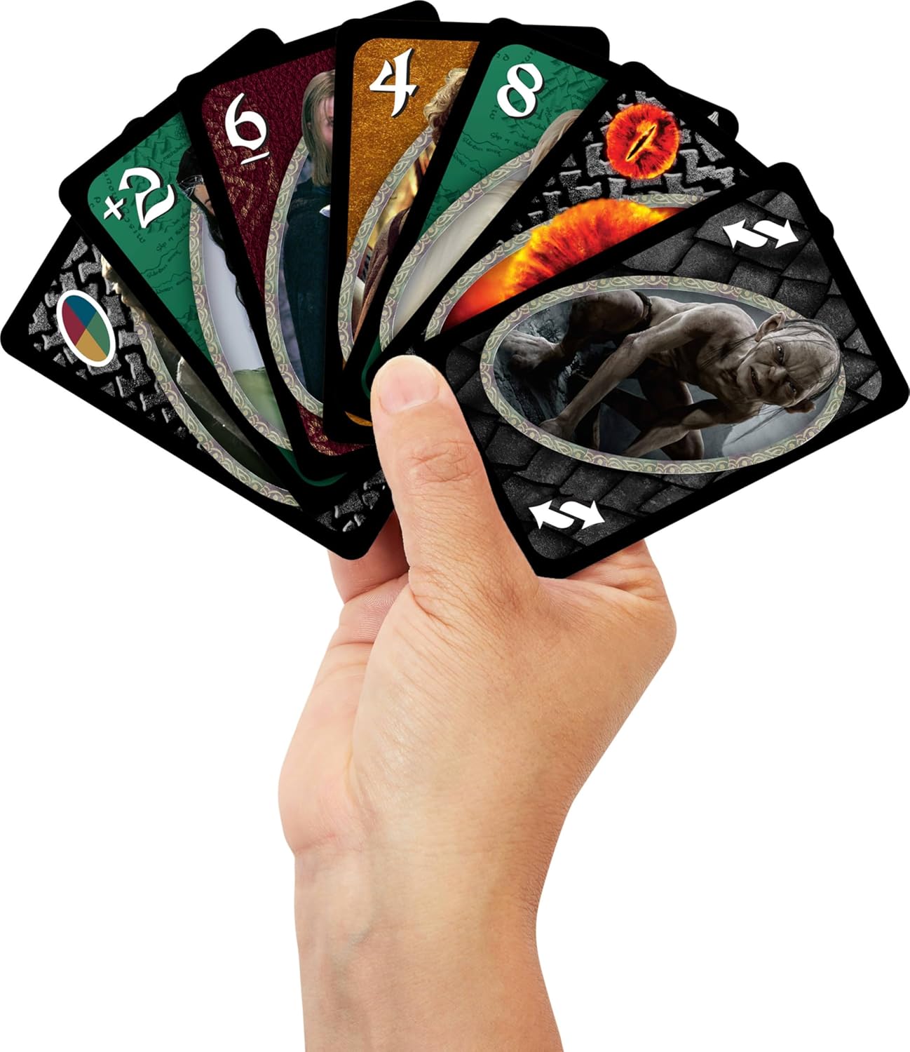 Mattel Games UNO The Lord of The Rings Card Game for Kids, Adults & Families, Travel & Camping, Inspired by the Movies, JMF13