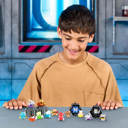 MrBeast Lab Swarms Battle Fusion Series Mega Lab Pack – Includes 14 Micro Beasts with Ultra Rare Serpent Spear, 80+ to Collect, Stickers & Stackable Fusion Caps for Display