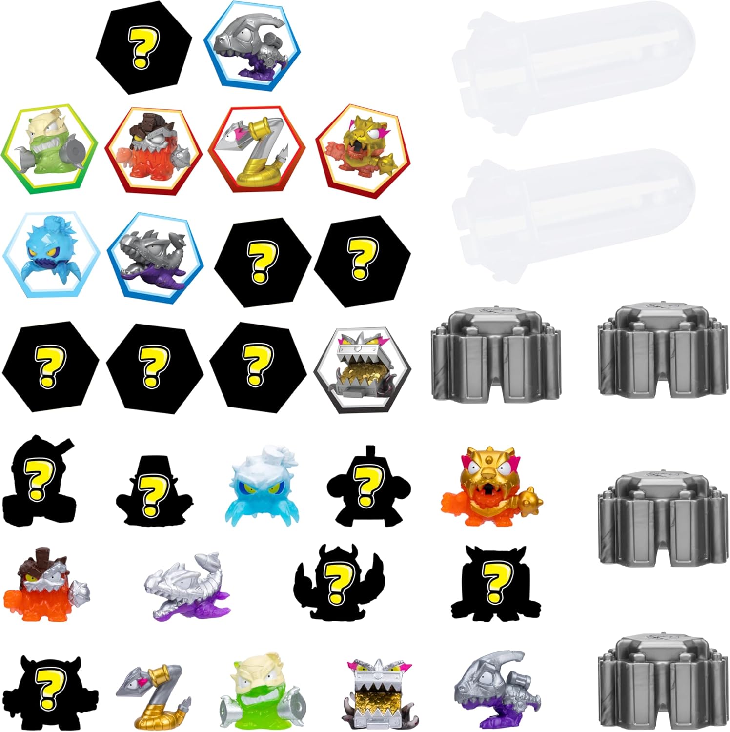 MrBeast Lab Swarms Battle Fusion Series Mega Lab Pack – Includes 14 Micro Beasts with Ultra Rare Serpent Spear, 80+ to Collect, Stickers & Stackable Fusion Caps for Display