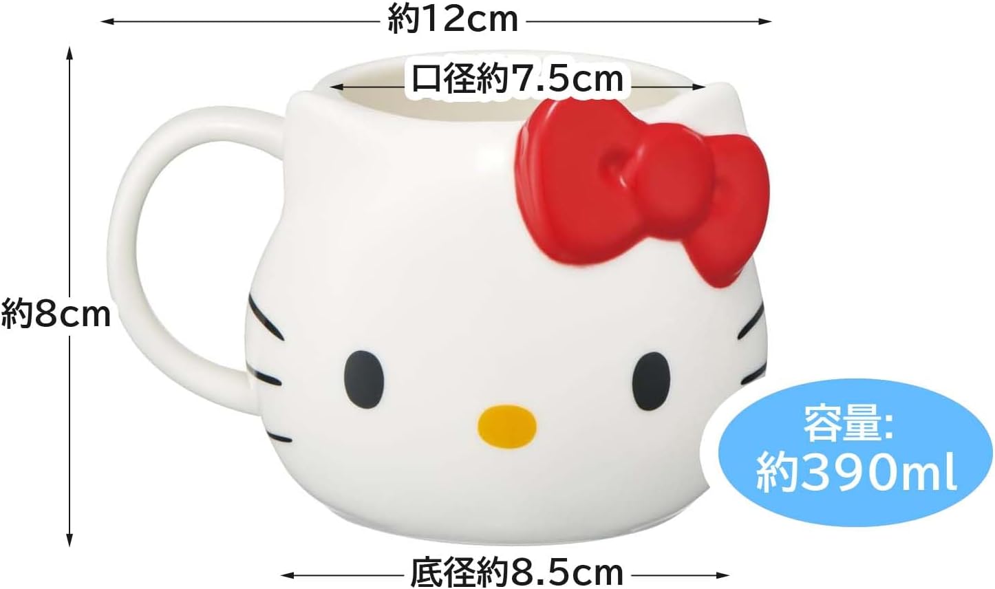 SKATER CHMGD4-A Hello Kitty Sanrio Keramikbecher, 390 ml, gestanzt