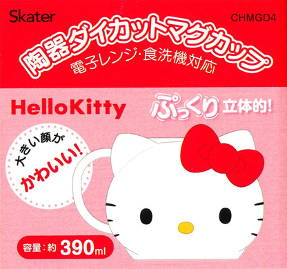 Skater CHMGD4-A Sanrio Ceramic Mug, 13.8 fl oz (390 ml), Die Cut