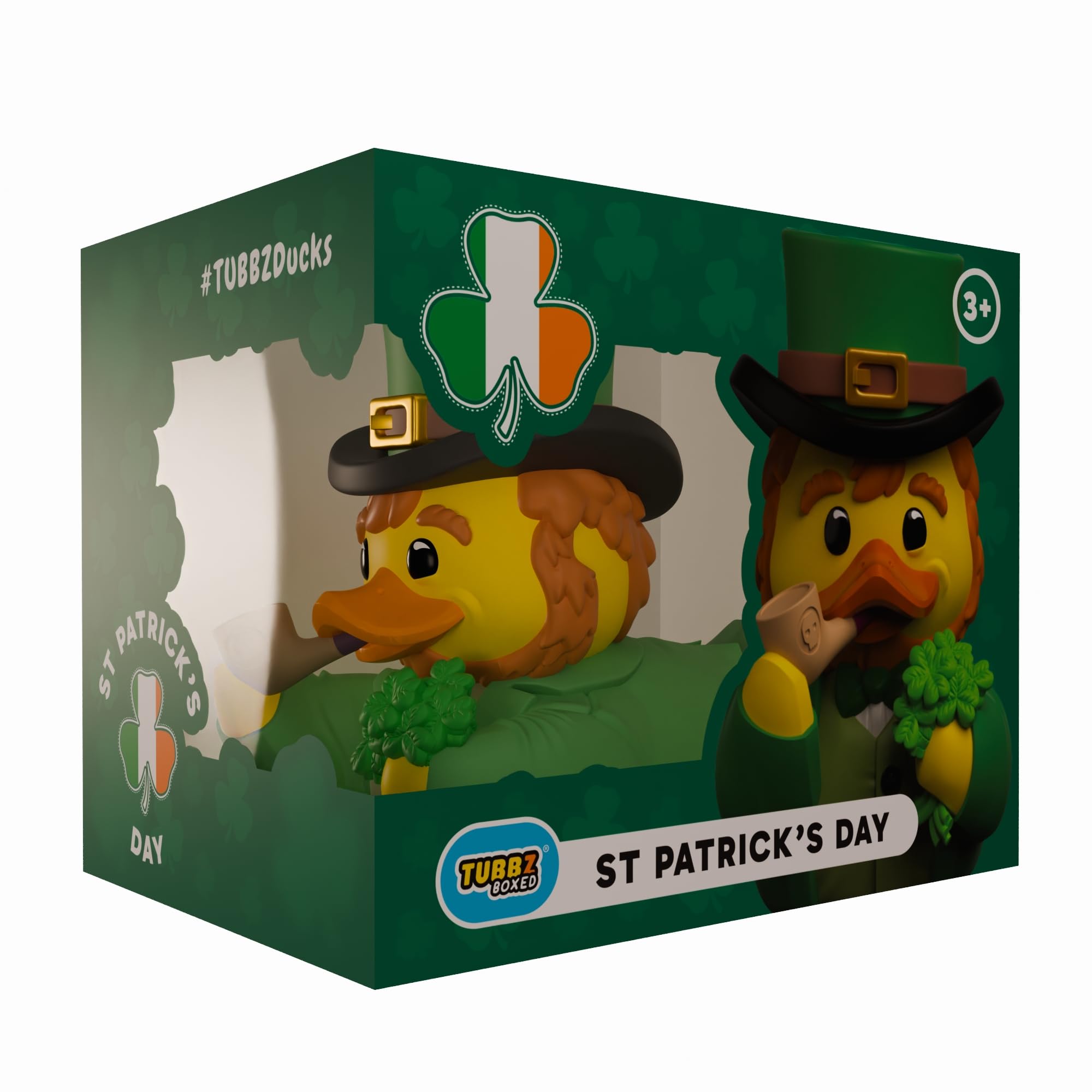 TUBBZ Boxed Edition: St Patrick's Day - Leprechaun Cosplaying Rubber Duck Vinyl Figure – Official Collectible for Fans of St Patrick's Day