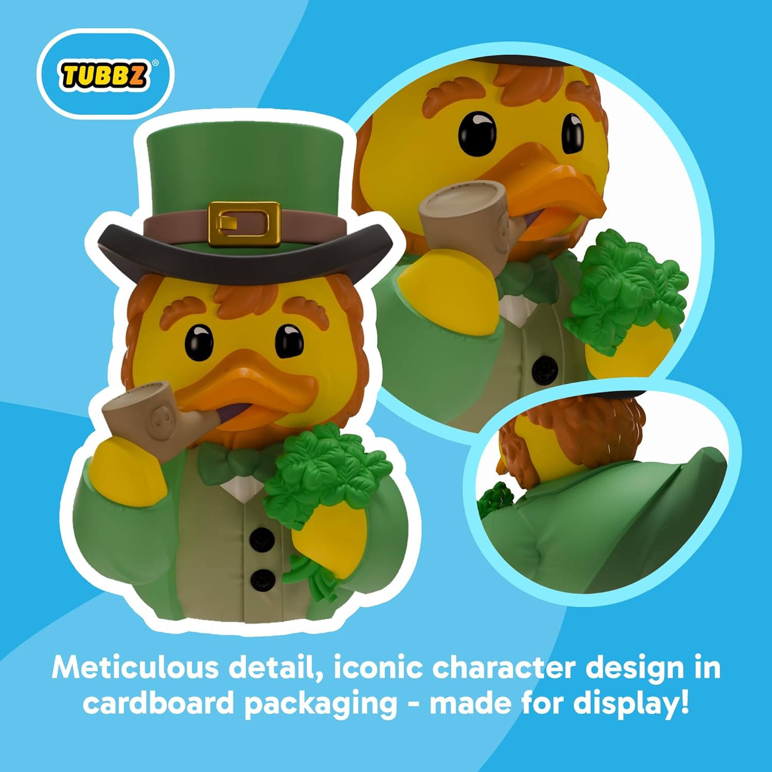 TUBBZ Boxed Edition: St Patrick's Day - Leprechaun Cosplaying Rubber Duck Vinyl Figure – Official Collectible for Fans of St Patrick's Day