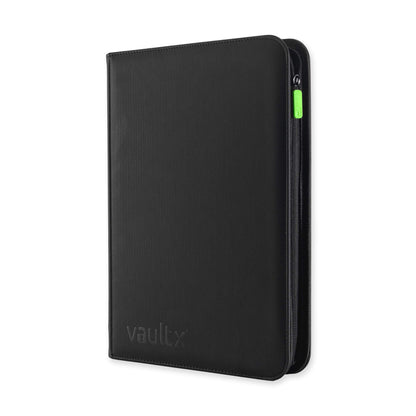 Vault X 9 Pocket Trading Card Zip Binder, 360 Cards, Premium Exo-Tec Album Material, 20 Side-Loading Pages, Folder for Collectible Games, Sports, TCG (Black