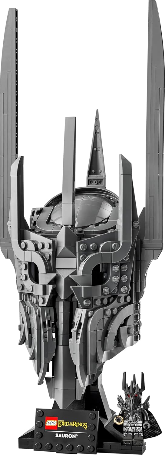 LEGO Icons The Lord of the Rings: Sauron's Helmet - Display Model Kit for Adults - incl. the One Ring & a Collectible Minifigure - DIY Gift Idea for Movie Fans - 11373