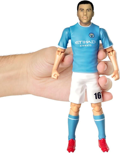 Sockers Rodrigo Manchester City Player Action Figure 20cm Articulated Toy Football Fans Gift for Kids Football (Rodrigo