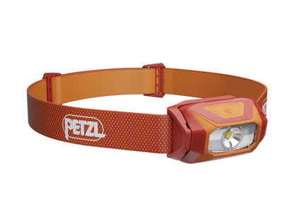 PETZL TIKKINA Stirnlampe 300 Lumen Rot LED Kopflampe wasserfest IPX4 kompakte Outdoor Lampe für Camping Wandern Jogging Arbeit