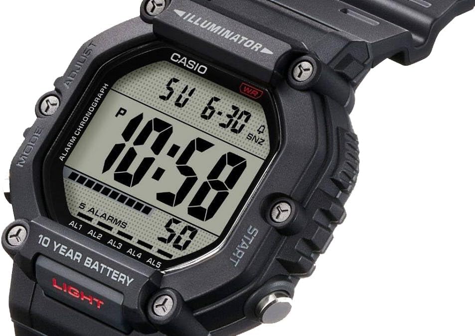 Casio Men's Digital Quartz Watch with Plastic Strap AE-1600H-1AVEF