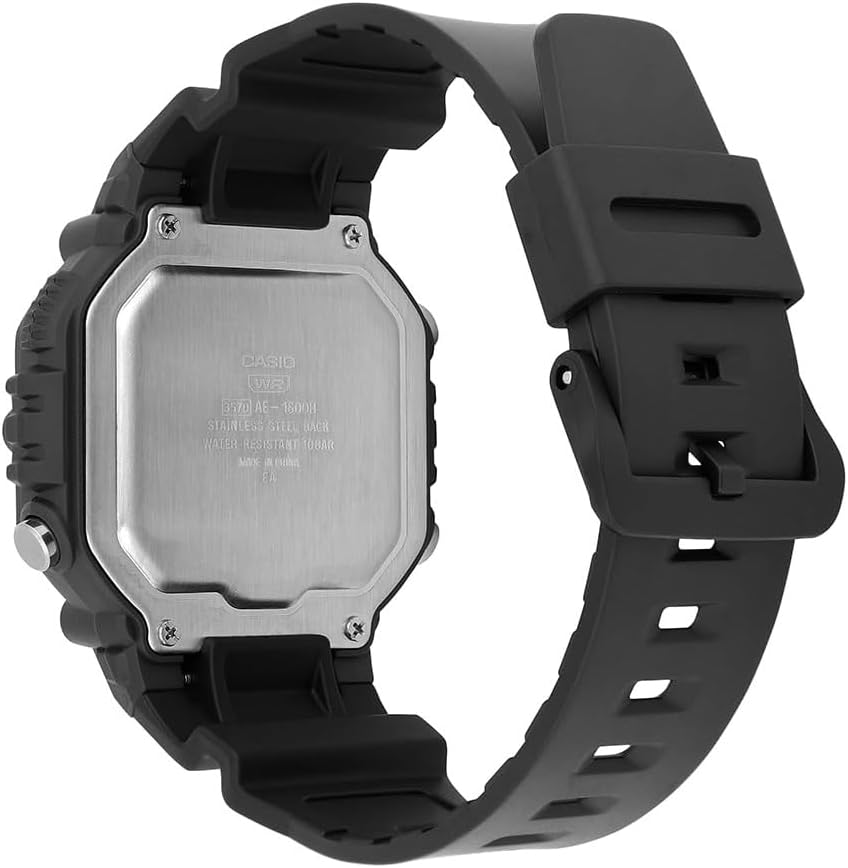 Casio Men's Digital Quartz Watch with Plastic Strap AE-1600H-1AVEF