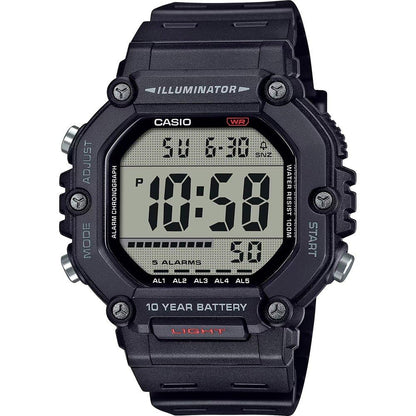 Casio Men's Digital Quartz Watch with Plastic Strap AE-1600H-1AVEF