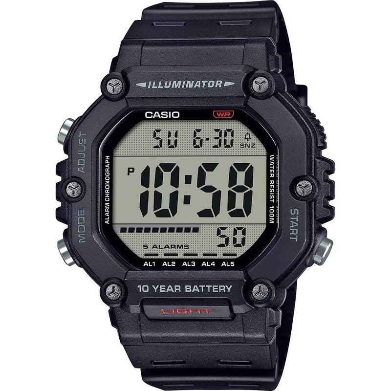 Casio Men's Digital Quartz Watch with Plastic Strap AE-1600H-1AVEF