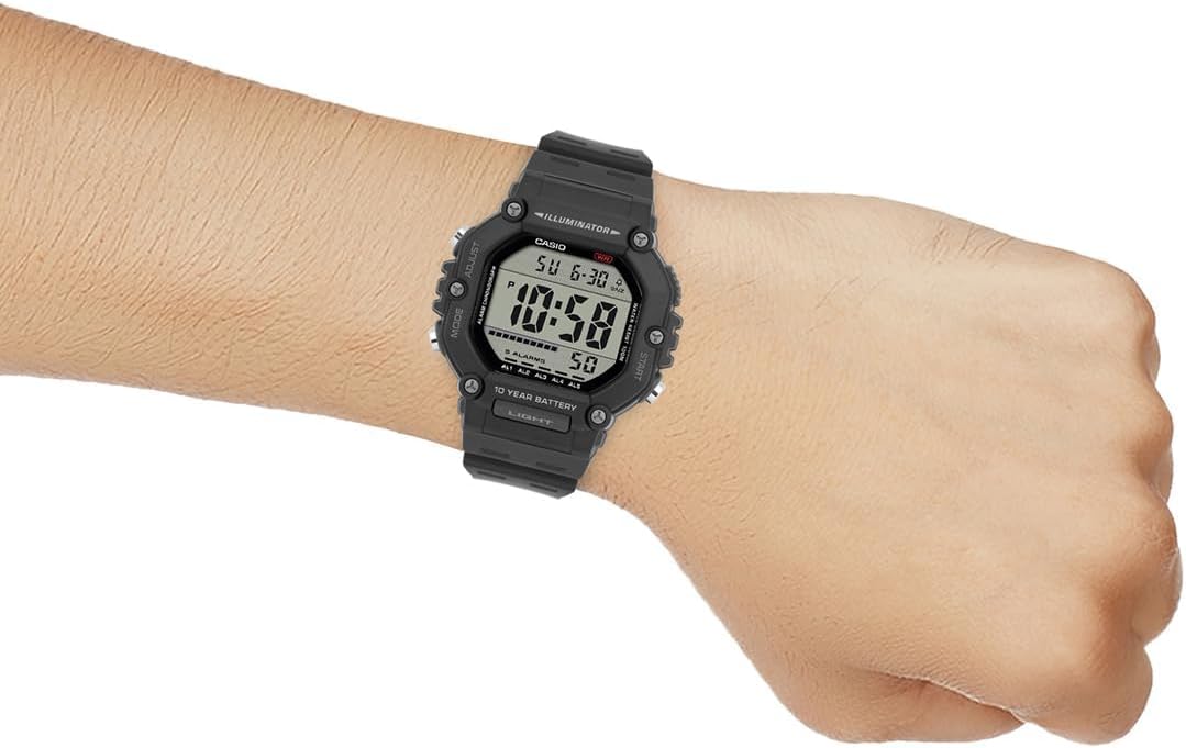 Casio Men's Digital Quartz Watch with Plastic Strap AE-1600H-1AVEF