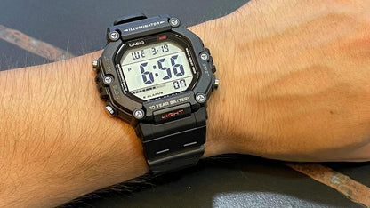 Casio Men's Digital Quartz Watch with Plastic Strap AE-1600H-1AVEF