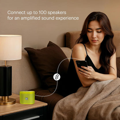 Kodak SOUNDBRIX Portable Wireless Speaker - Connects up to 100 Speakers - Magnetic Dock and Powerful 5W Sound - 3H Battery Life - Yellow