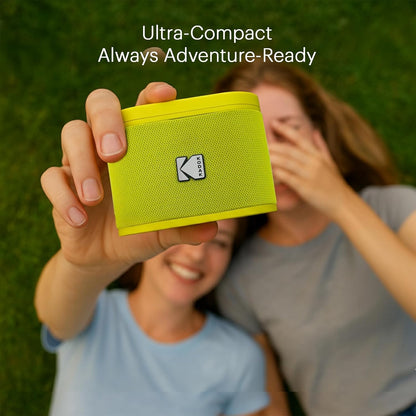 Kodak SOUNDBRIX Portable Wireless Speaker - Connects up to 100 Speakers - Magnetic Dock and Powerful 5W Sound - 3H Battery Life - Yellow