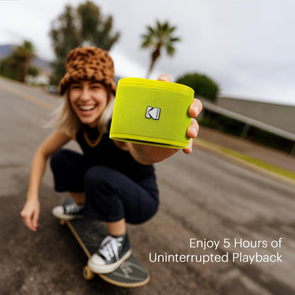 Kodak SOUNDBRIX Portable Wireless Speaker - Connects up to 100 Speakers - Magnetic Dock and Powerful 5W Sound - 3H Battery Life - Yellow