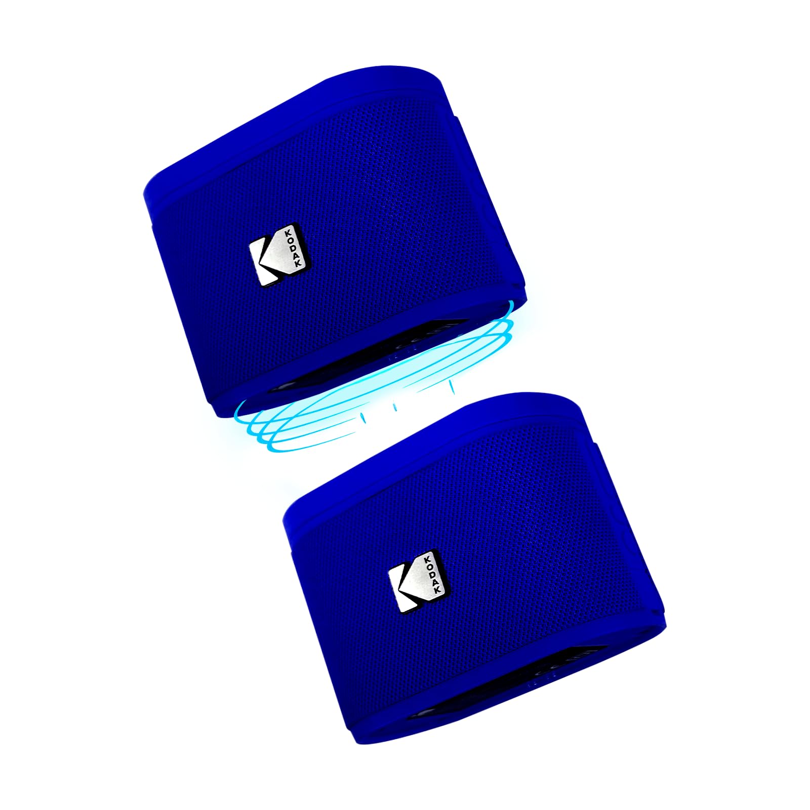 KODAK SoundDBRIX Portable Wireless Speakers - Connect up to 100 Speakers - Magnetic Dock and Powerful Sound 5W - 3H Battery Life - Blue
