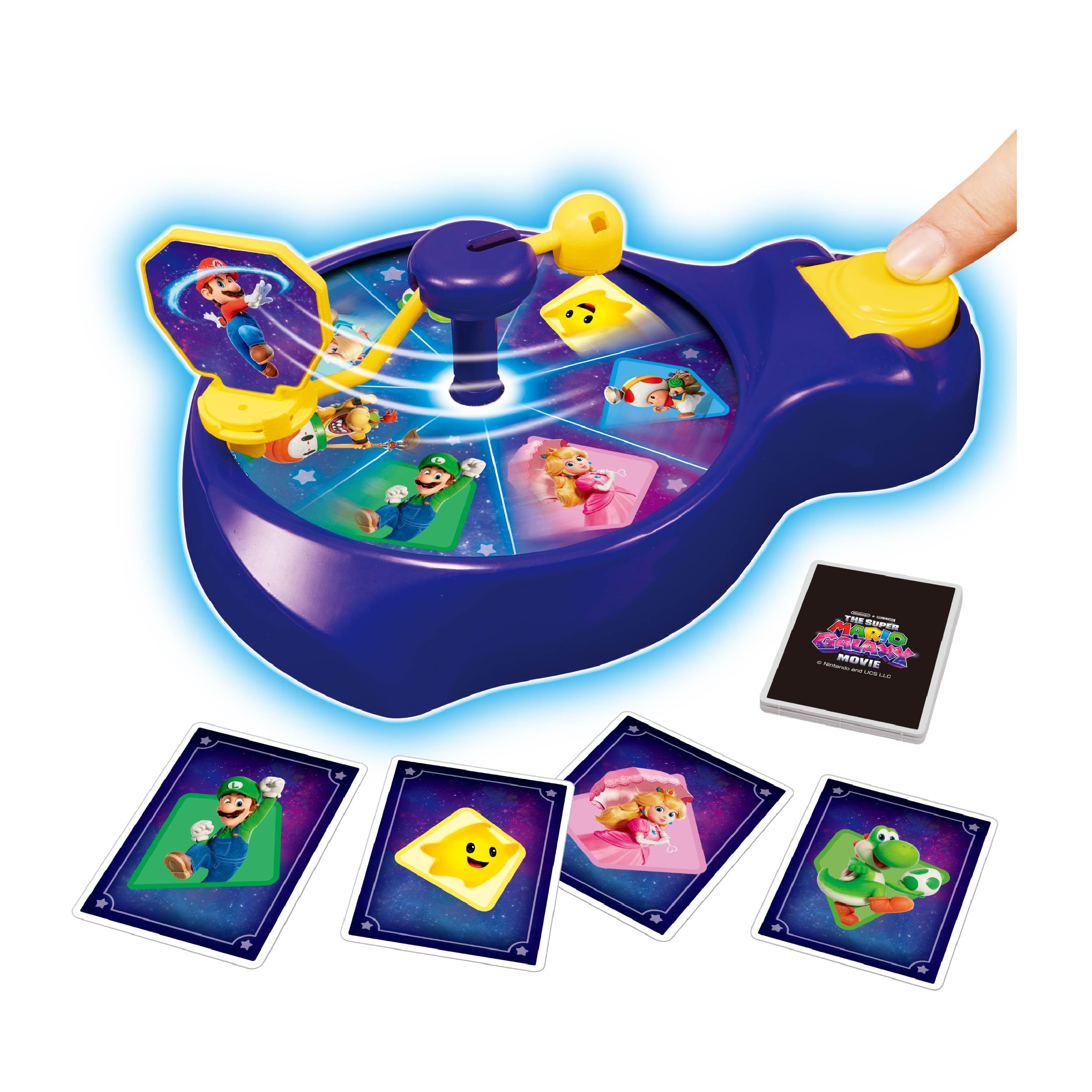 EPOCH Games SUPER MARIO -7639 THE SUPER MARIO GALAXY MOVIE Spin 'n Match Game - Party Game