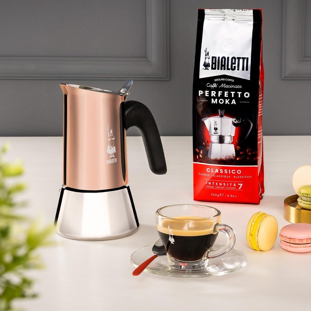 Bialetti Venus Induction 'R' Stovetop 6 Cup Coffee Maker Copper