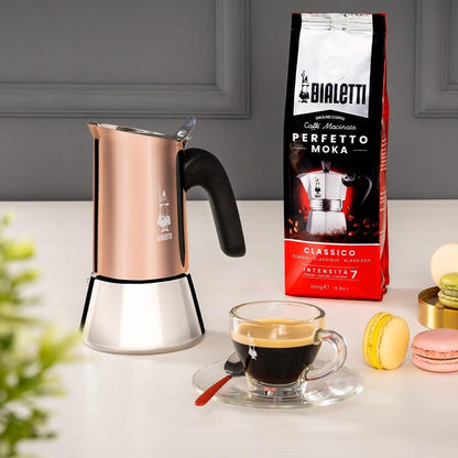Bialetti Venus Induction 'R' Stovetop 6 Cup Coffee Maker Copper