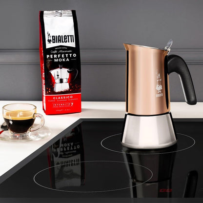 Bialetti Venus Induction 'R' Stovetop 6 Cup Coffee Maker Copper