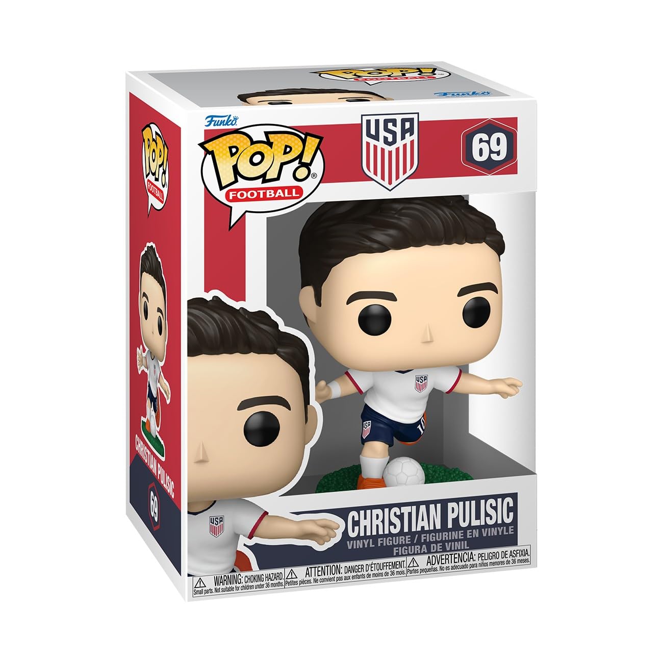 Funko POP! Football: USA - Christian Pulisic - Collectable Vinyl Figure - Gift Idea - Official Merchandise - Toys For Kids & Adults - Model Figure for Collectors and Display