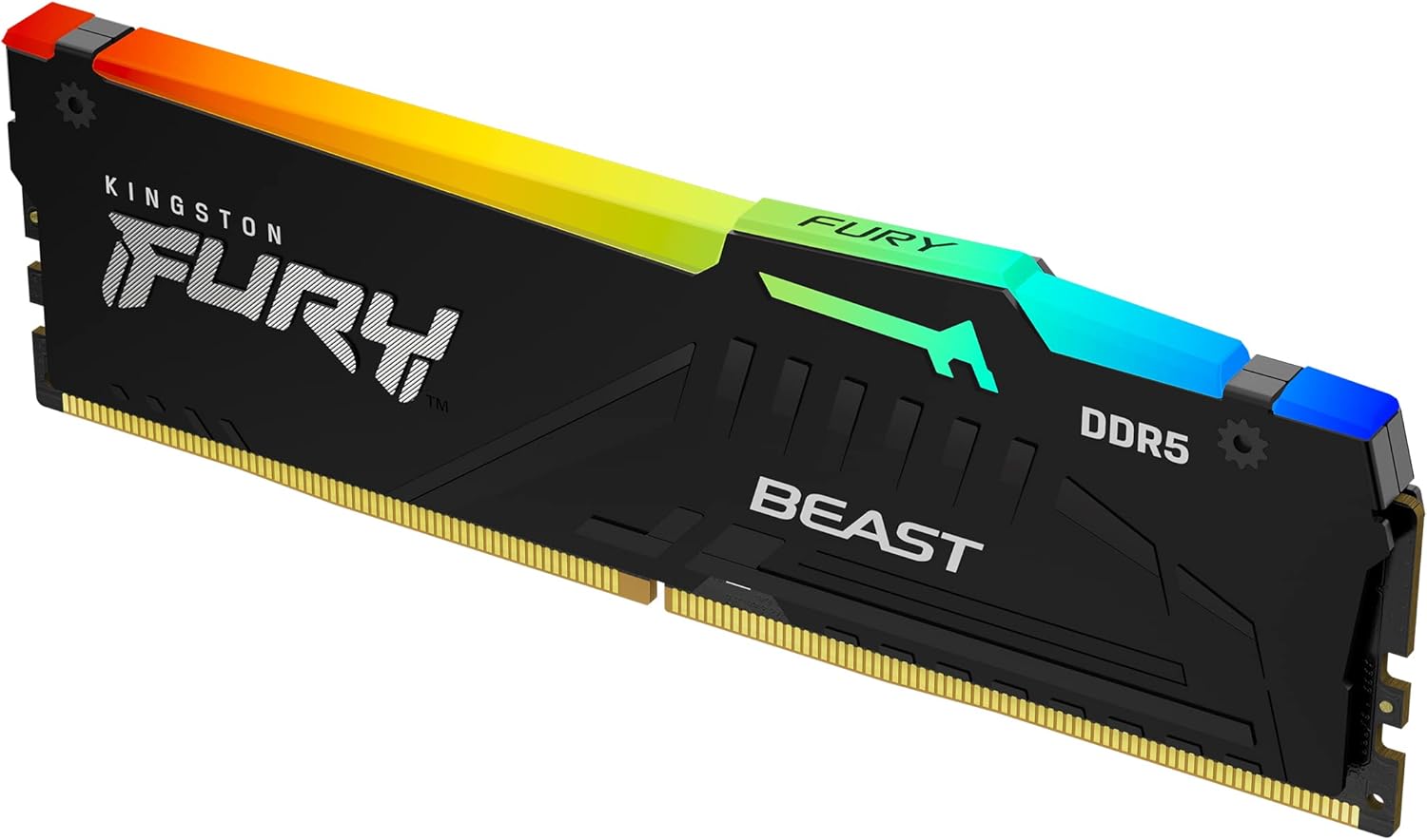 Kingston FURY Beast Black RGB 8GB 6000MT/s DDR5 CL30 DIMM Desktop Gaming Memory Single Module AMD EXPO/ Intel XMP - KF560C30BBEA-8