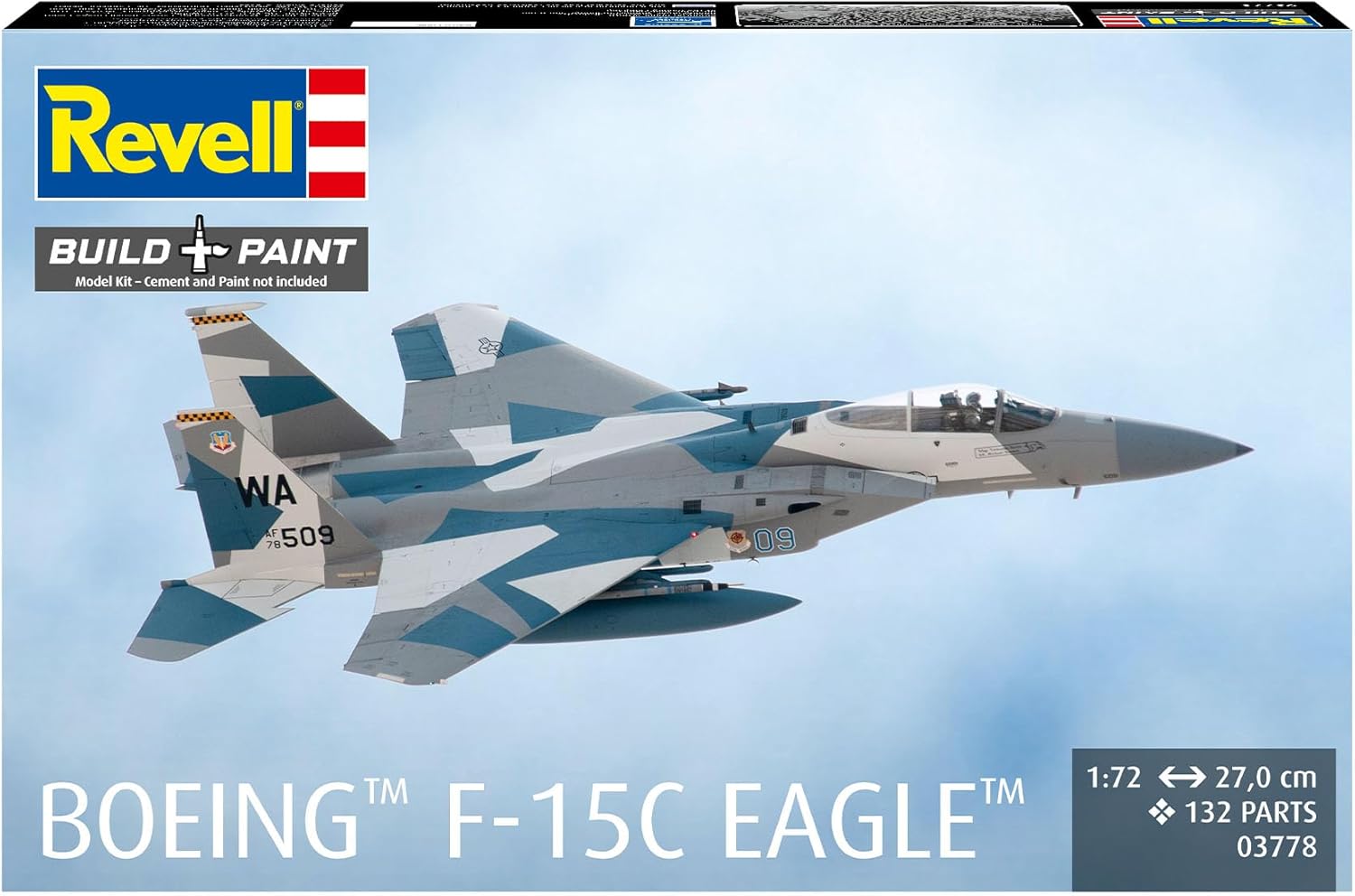 Revell 03778 Boeing F-15C Eagle 1:72 Scale - Unbuilt/Unpainted Plastic Model Kit
