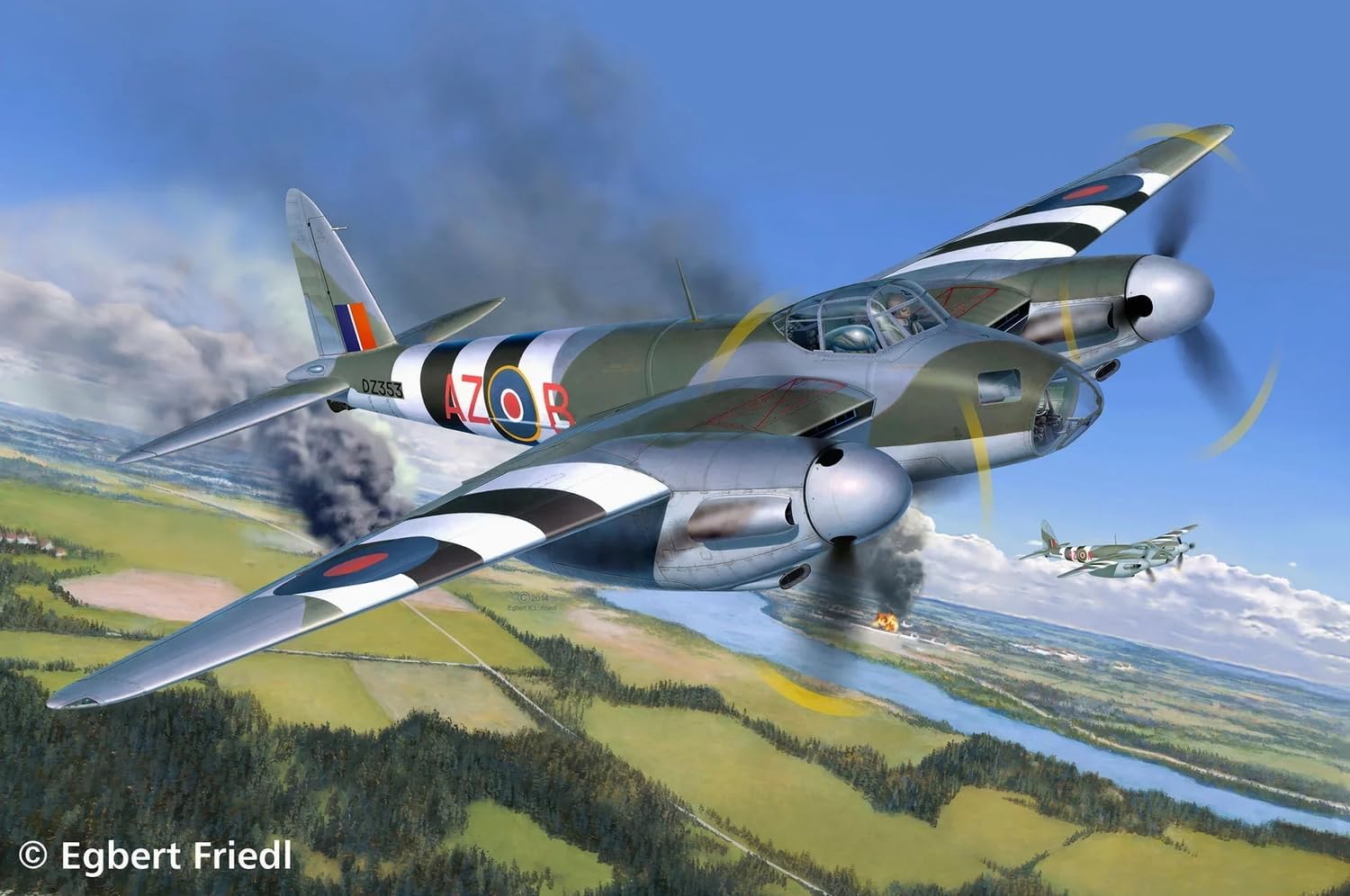 Revell Modellbausatz Flugzeug 1:32 - De Havilland MOSQUITO MK.IV im Maßstab 1:32, Level 4, originalgetreue Nachbildung mit vielen Details, 04758