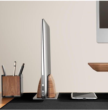 Alba Vertical Computer Stand Wood/Metal