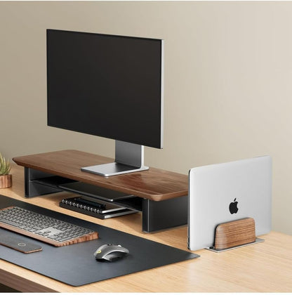 Alba Vertical Computer Stand Wood/Metal